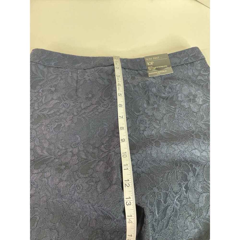 New Banana Republic Women’s Dress Pants 10P, Navy Blue, Slim Pant, Floral NWT - Picture 8 of 11